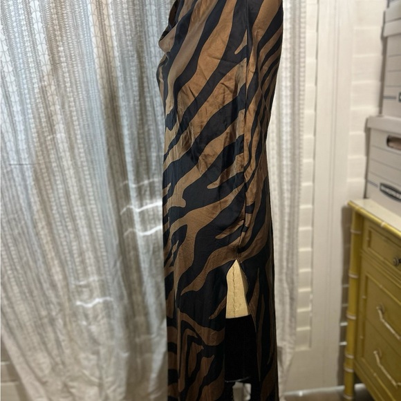 Banana Republic Brown and Black Zebra-Stripe Maxi Dress - Picture 4 of 5